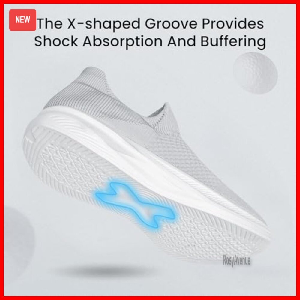 Slip On Walking Shoes Breathable Non Slip Athletic Sneakers Gym Workout - Picture 3 of 7